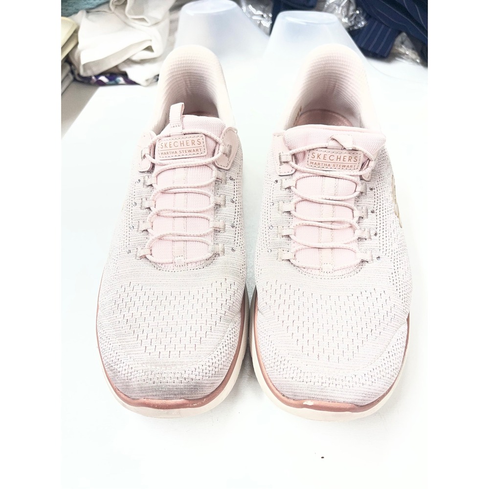 Skechers Martha Stewart Arch Fit Hands Free Slip-ins Pink Sneakers 150641 10